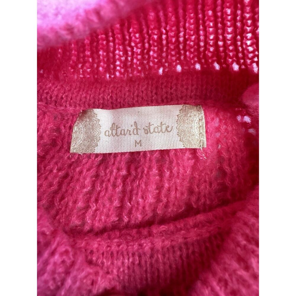 ALTAR'D STATE NWT Cropped Turtleneck Sweater Women's Size Medium Hot Pink - Picture 4 of 7